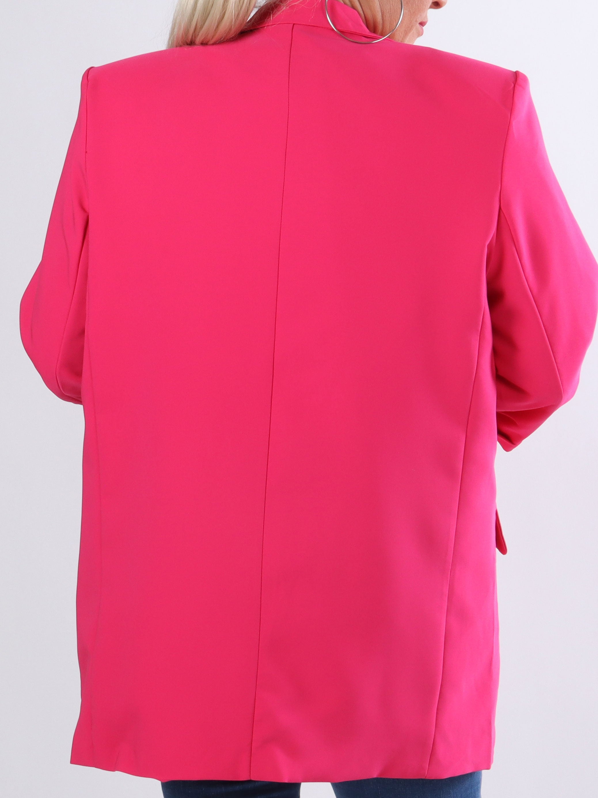 Mindy - Enfärgad blazer med 3/4 ärmar - Pink